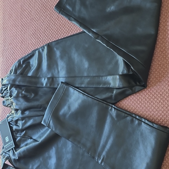 Bagatelle Vegan Black Paperbag Waist Pants - Picture 15 of 16